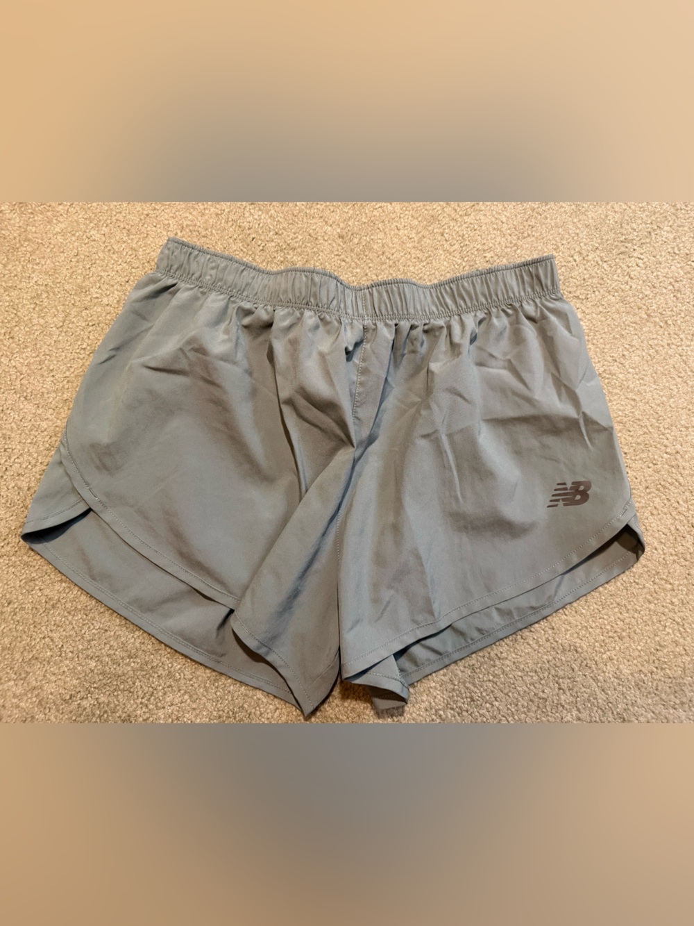 New Balance Gray-Blue Athletic Shorts with Elastic Waist